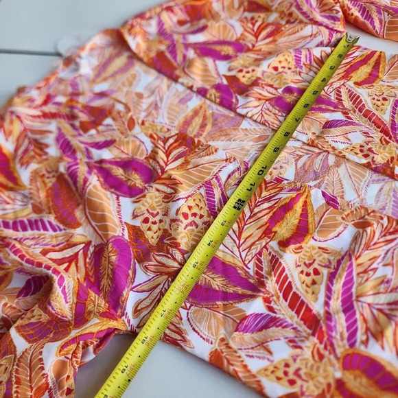 NWT Hippie Rose Fushia Orange Leaves Duster Cardigan Womens Open Front XS - Picture 12 of 14